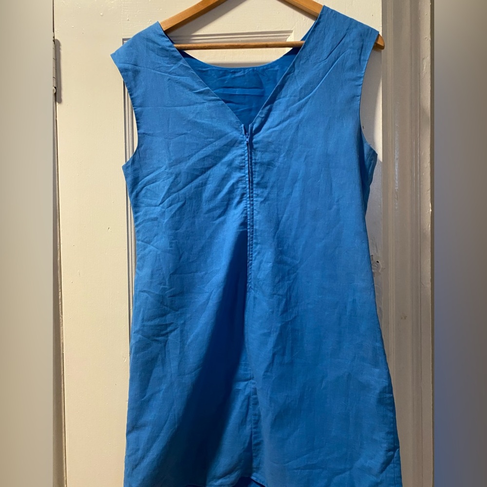 Flying tomato cotton and linen blue Aztec dress - Picture 2 of 3